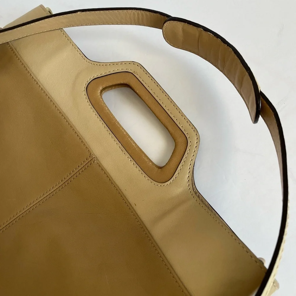 Coach Tan Leather Bonnie Foldover Convertible Bag